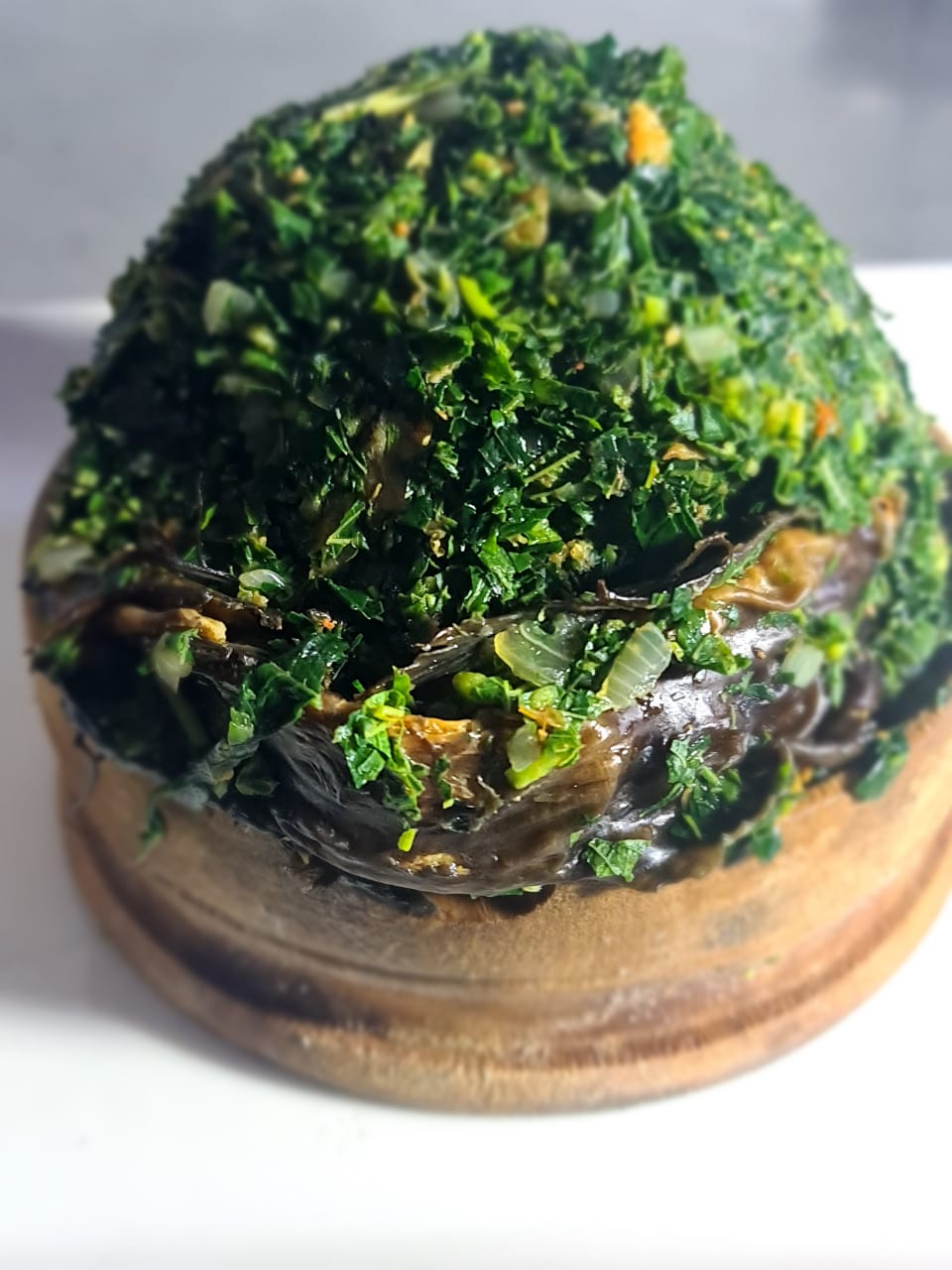 Vegetable manure with dryfish 