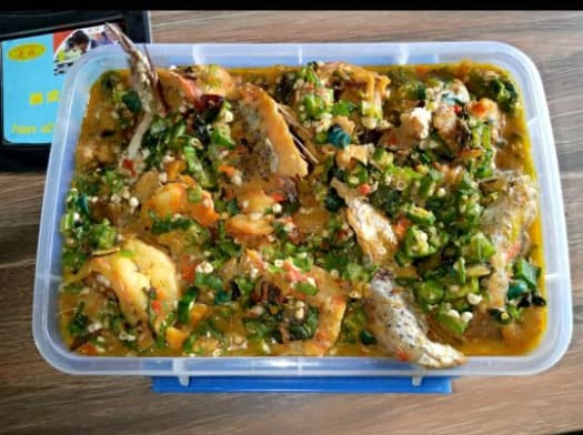 2.5 seafood okro with fish,prawns,shrimps