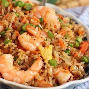 Designer jollof rice With Prawns/shrimps/diced chicken & beef