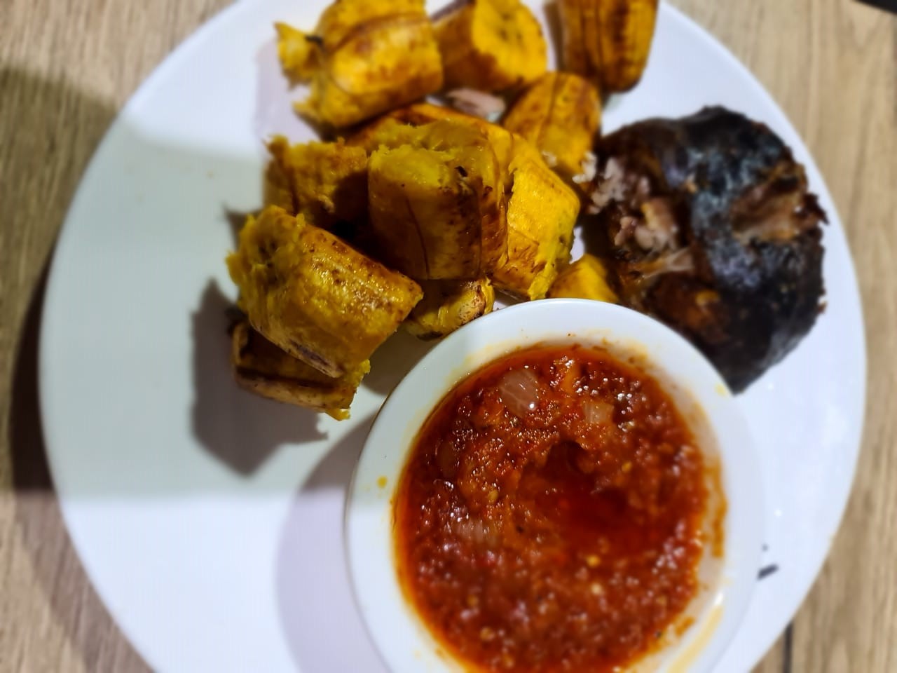 Roasted Cut Catfish With Bolly & Chili sauce