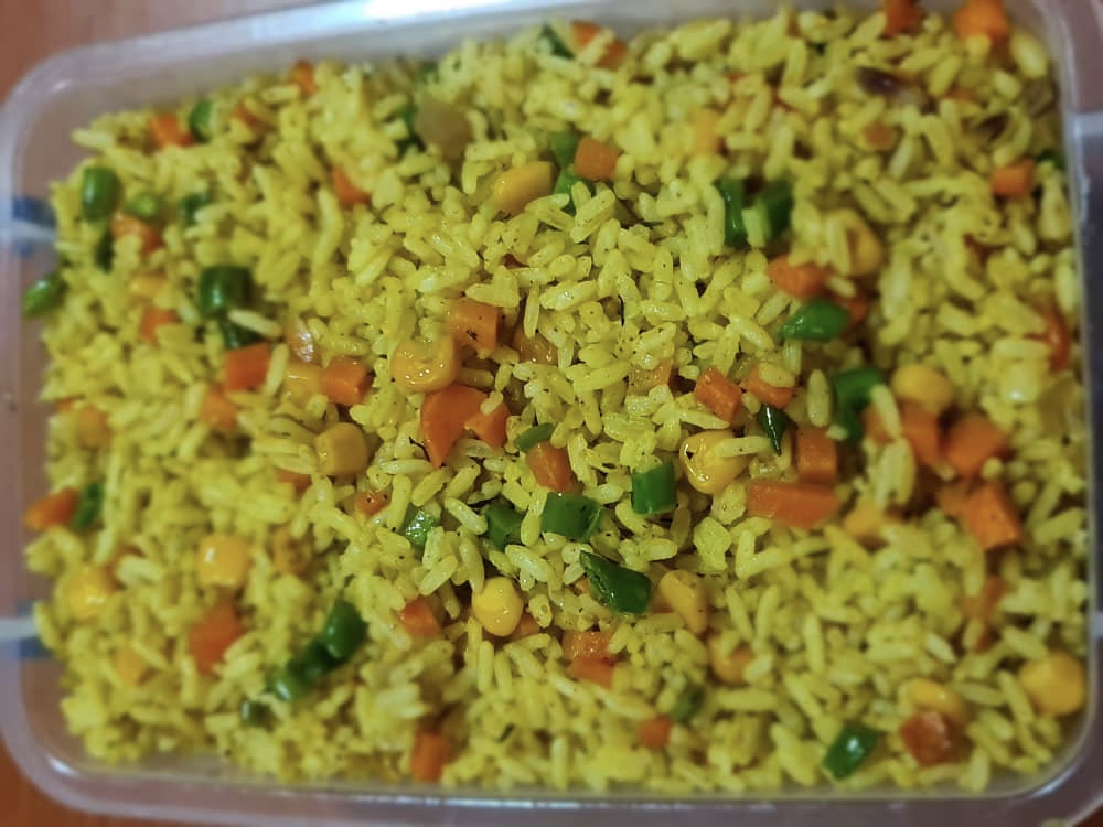 Basmati Fried Rice with diced beef