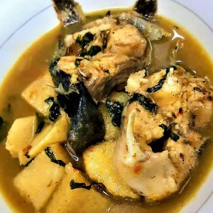 Full Croaker fish Pepper soup