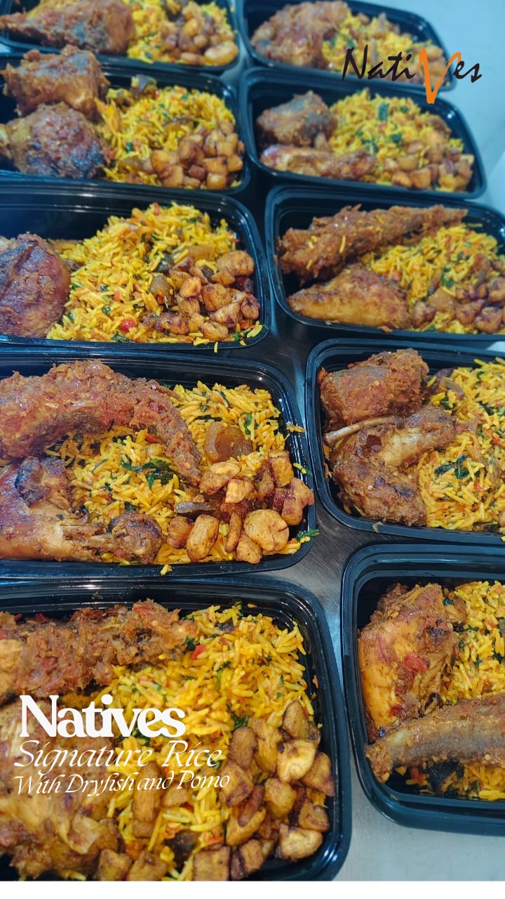 2.5lit Natives signature rice with Dry-fish and pomo